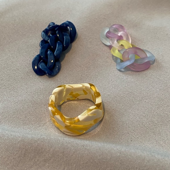 Resin chain and wave rings - Picture 5 of 5